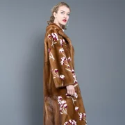 Floral Sheepskin Coat