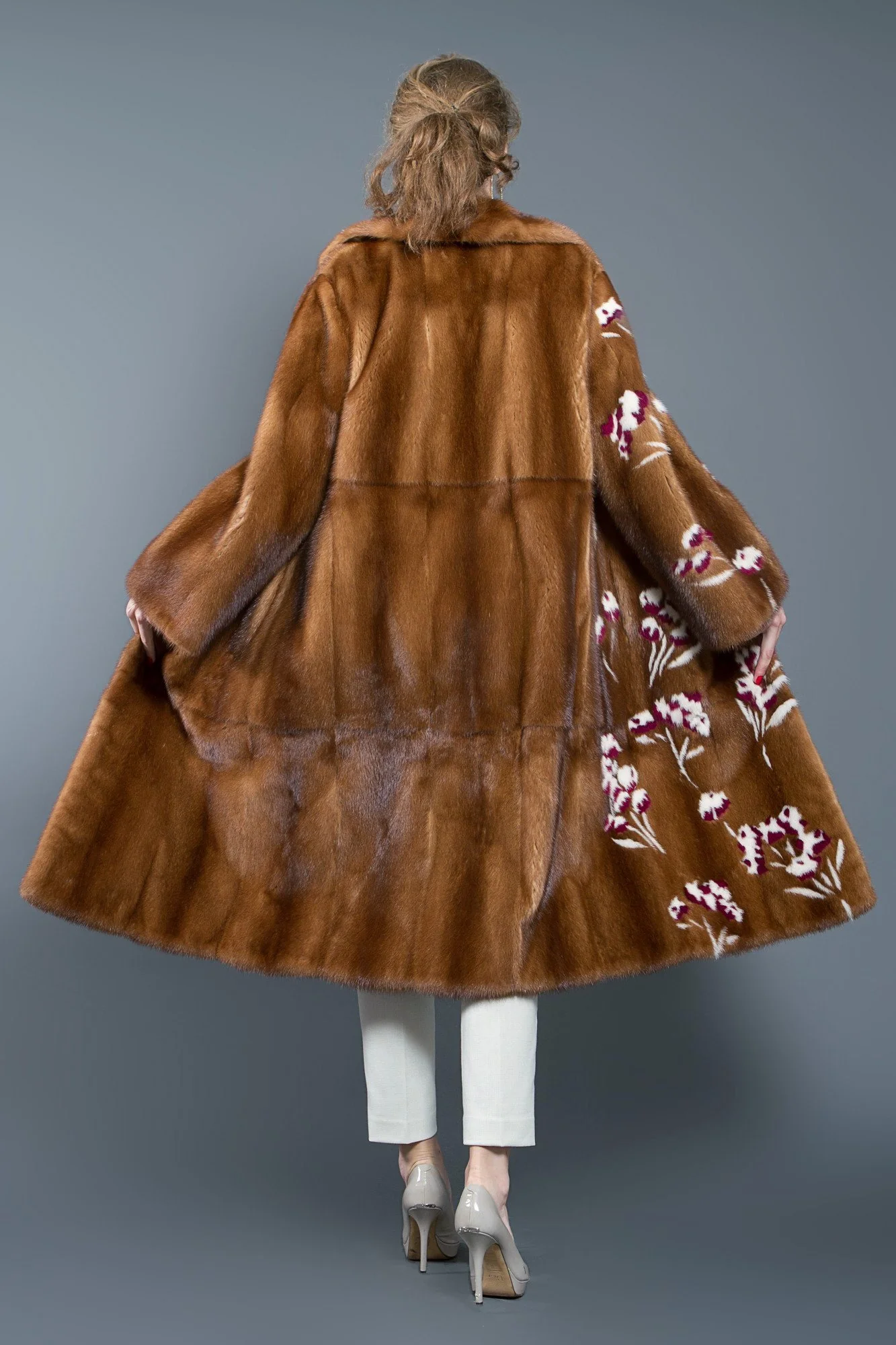Floral Sheepskin Coat