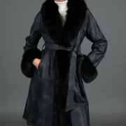 Fox Fur Collar Sheepskin Coat