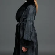 Fox Fur Collar Sheepskin Coat