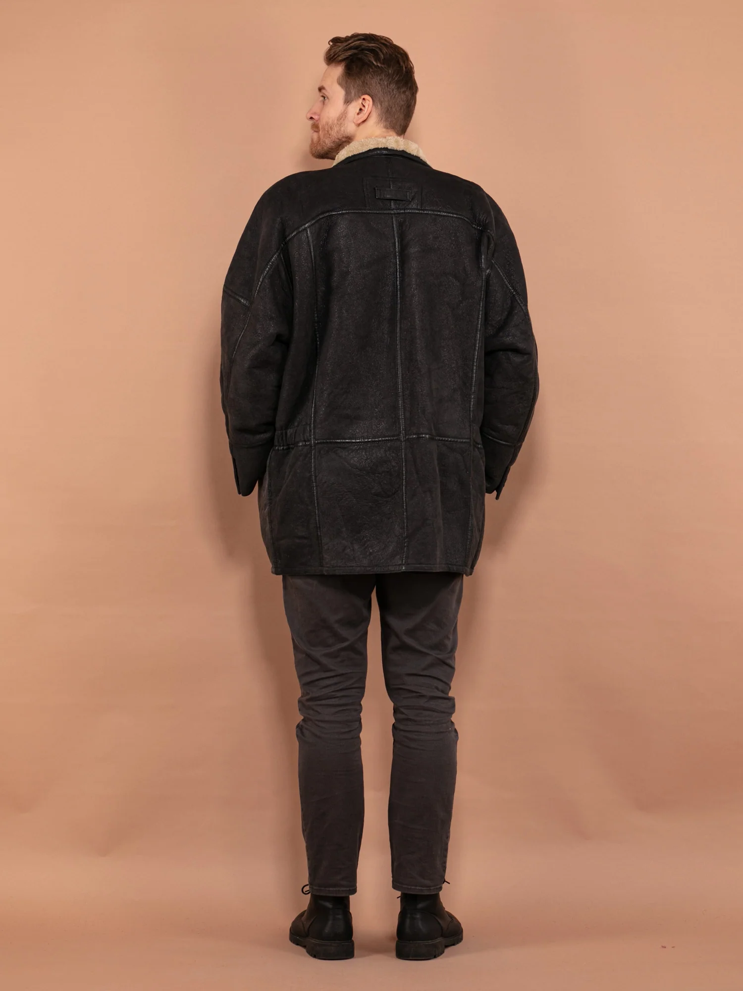 Genuine Sheepskin Wool Coat