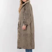 Grey Vintage Sheepskin Coat