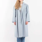 H&M Blue Hooded Coats Sheep Sheepskin