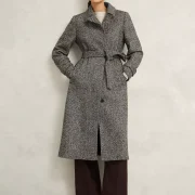 Hobbs Faux Sheepskin Long Coat