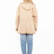Hooded Faux Sheepskin Coat
