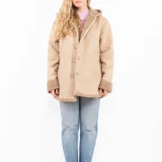 Hooded Faux Sheepskin Coat