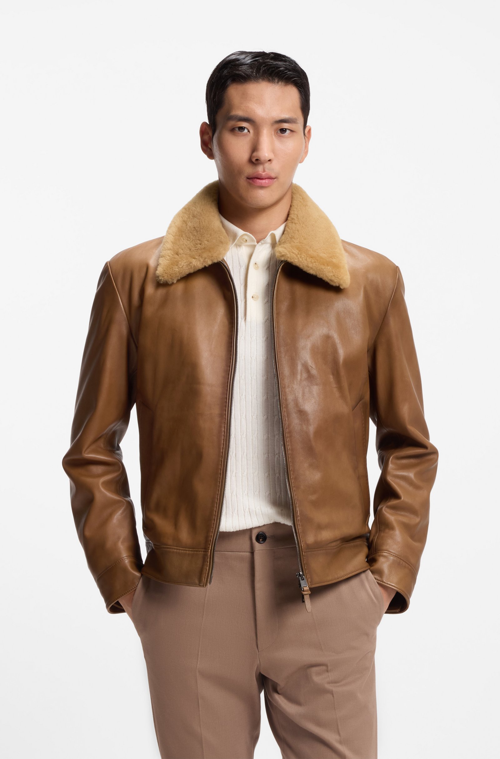 Boss Sheepskin Leather Jackets